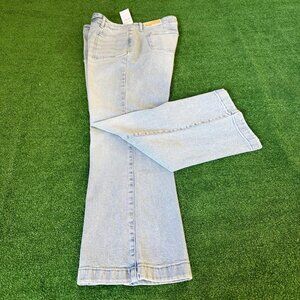 MICHAEL Michael Kors Selma Button-Fly  Bootcut High-Rise Blue Jeans Size 16 NEW